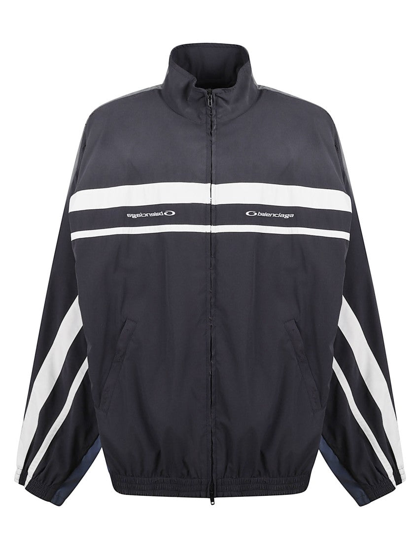 Balenciaga High-Neck Technical Polyester Jacket