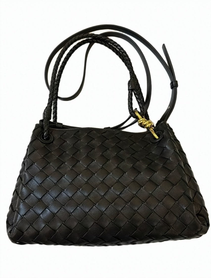 Bottega Veneta Woven Lambskin Leather Tote Bag With Braided Handles