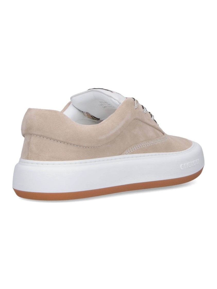Givenchy Sleek Low-Top Sneakers In Beige Suede