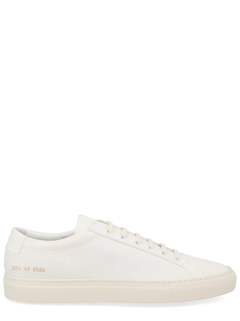 Common Projects White Achilles Cotton Minimalist Low-Top Sneakers