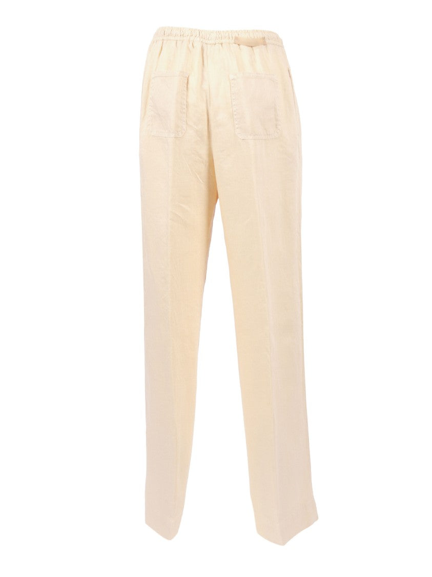 Briglia Relaxed Straight Leg Linen Straight-Leg Pants