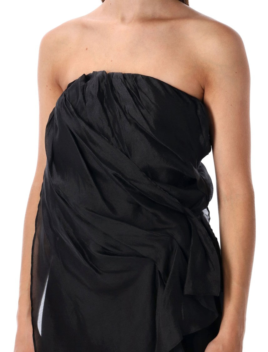 The Garment Black Gilian Draped Bustier Top