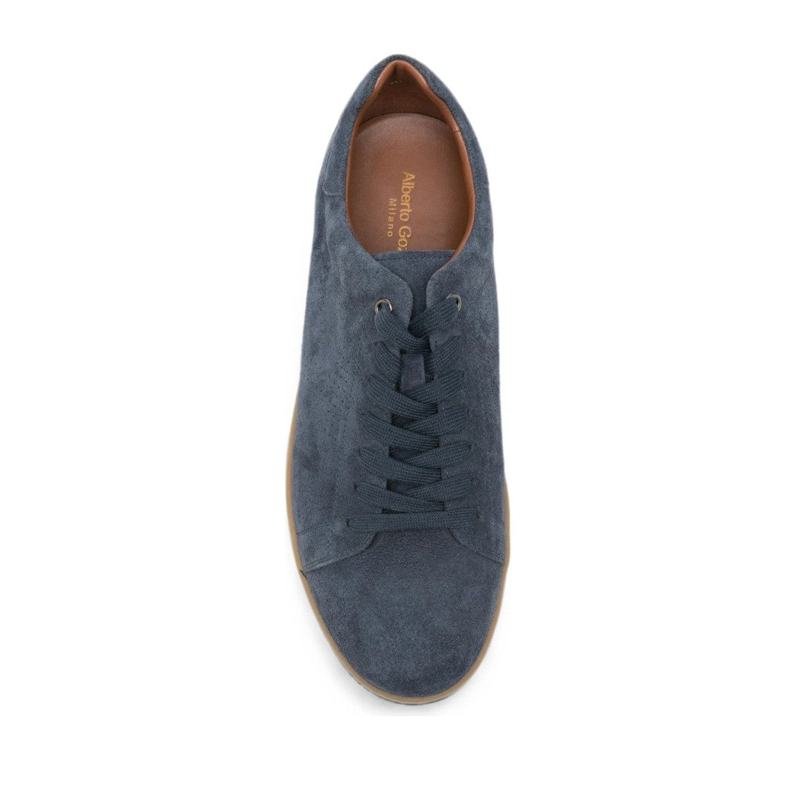Alberto Gozzi Blue Comfort Lining Lace-Up Suede Sneakers