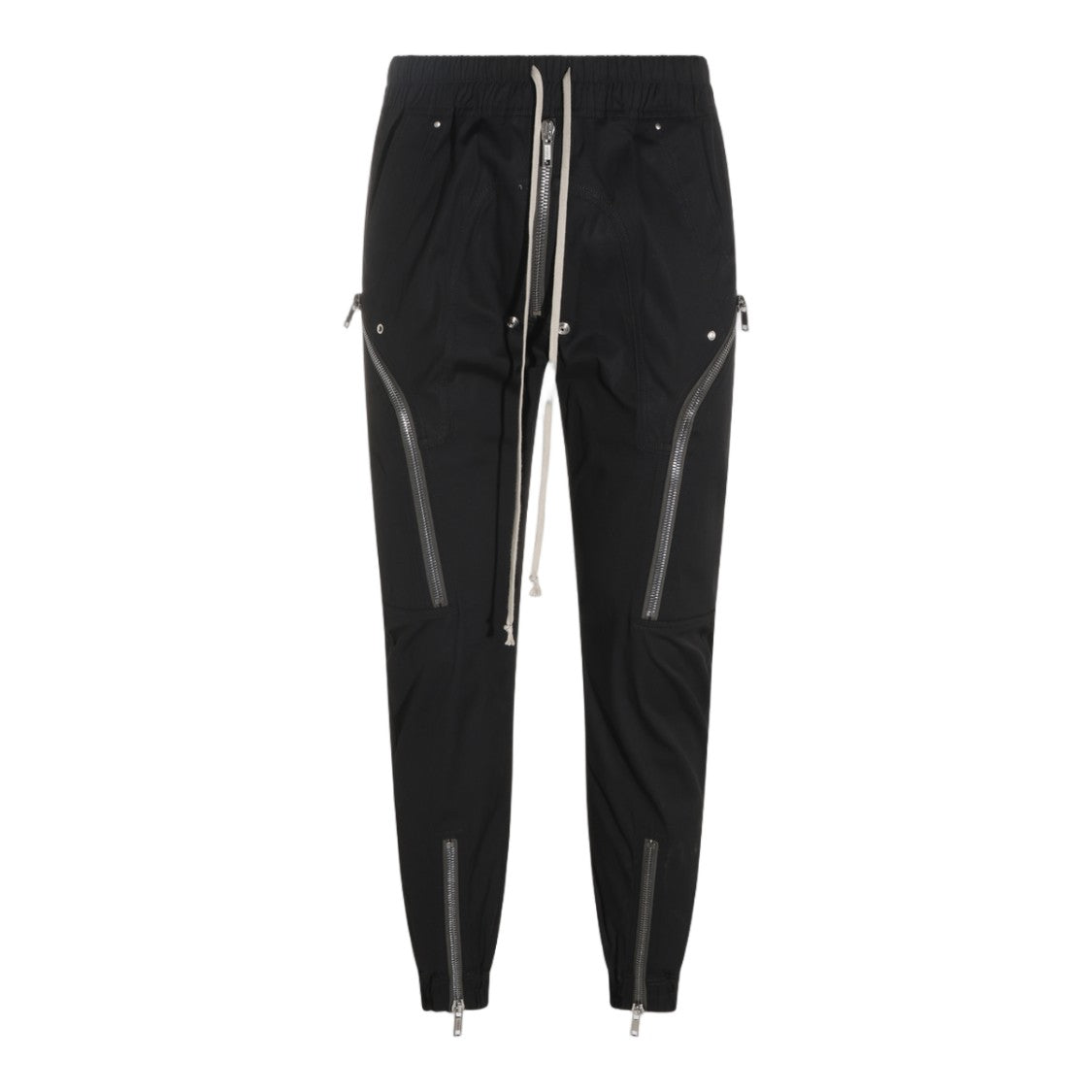 Rick Owens Slim Fit Casual Trousers With Zippered Details