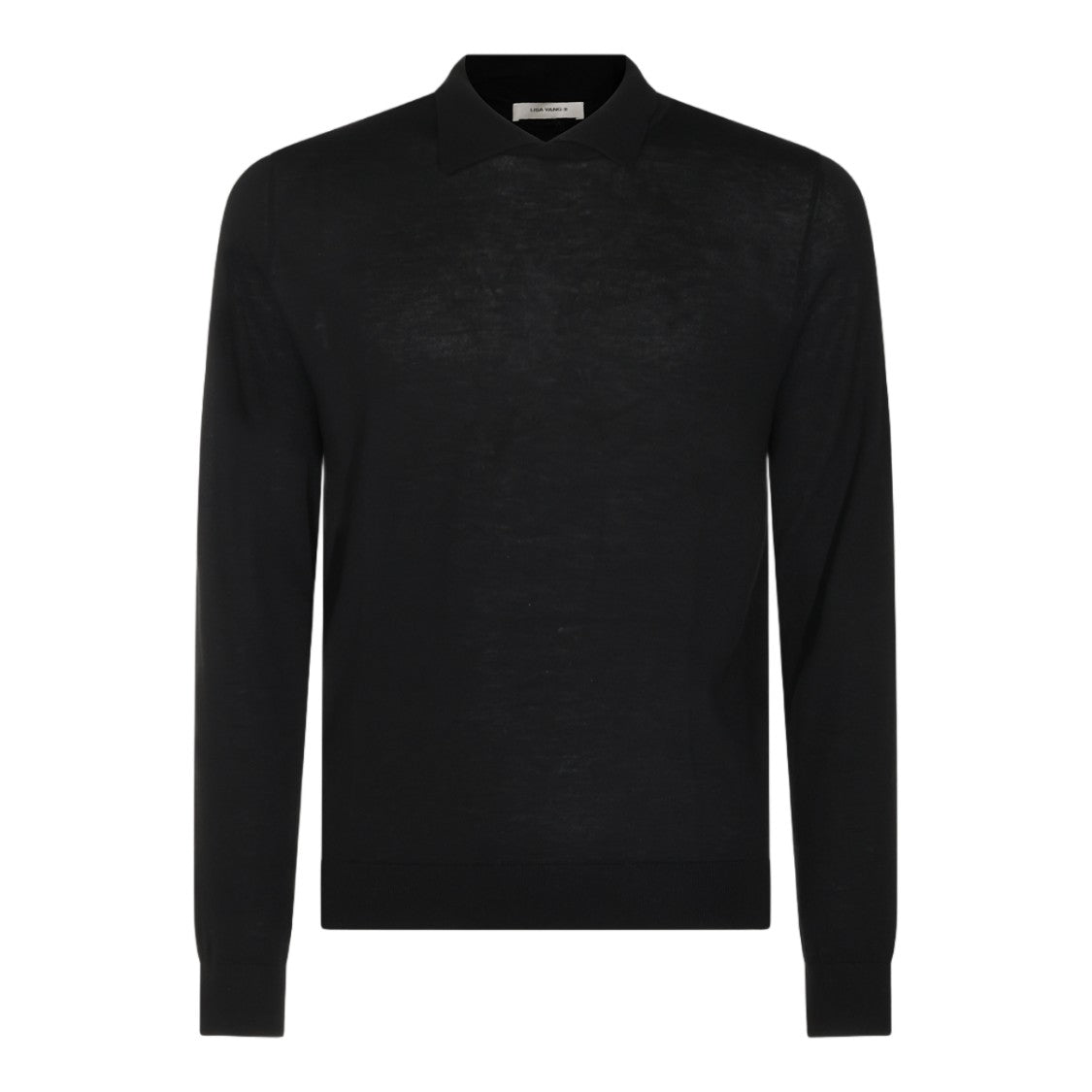 Lisa Yang Fine Knit Collar Detail Long-Sleeve Sweater