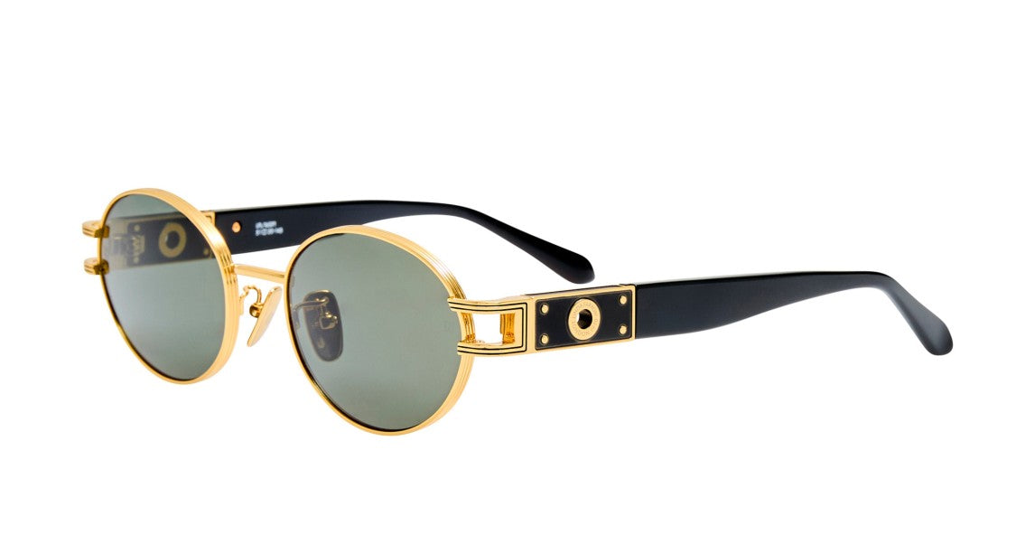 Linda Farrow Lfl Round Sunglasses With Gold-Tone Metal Frames