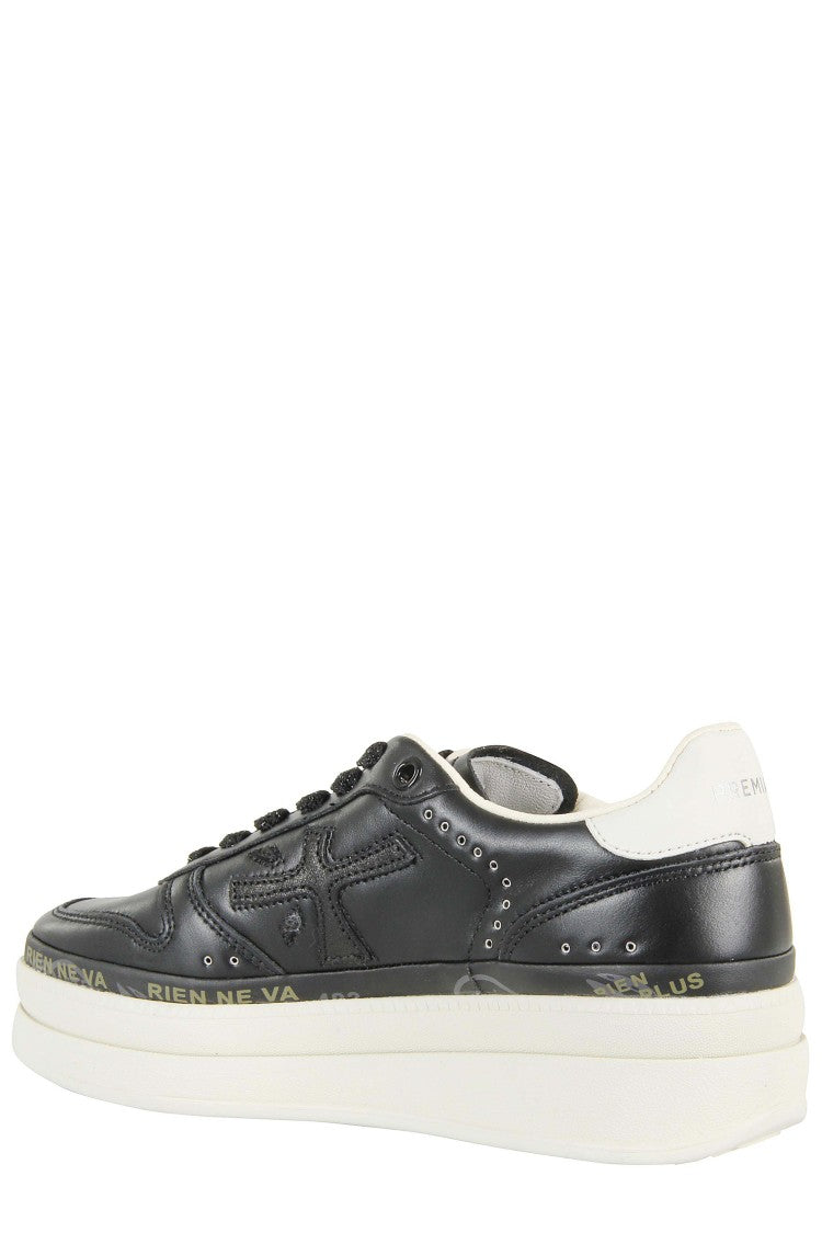 Premiata Black Low-Top Sneakers With Studded Upper