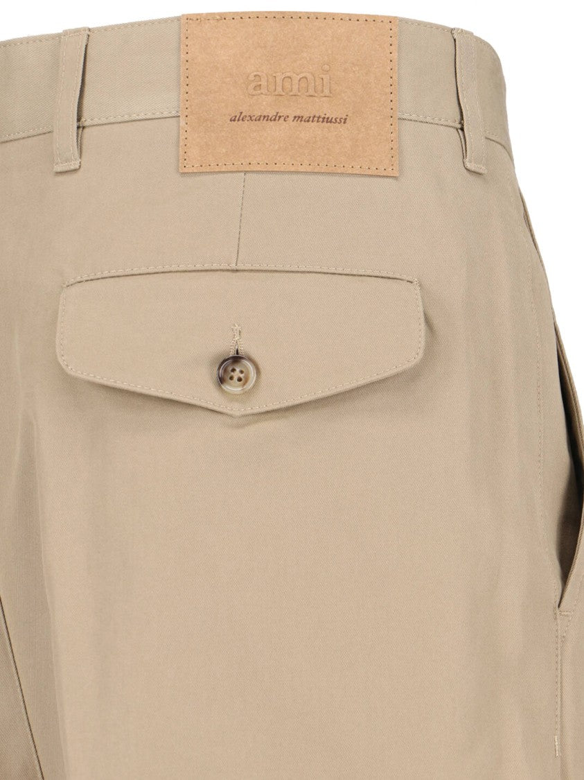 Ami Paris Straight-Leg Casual Trousers With Tailored Silhouette