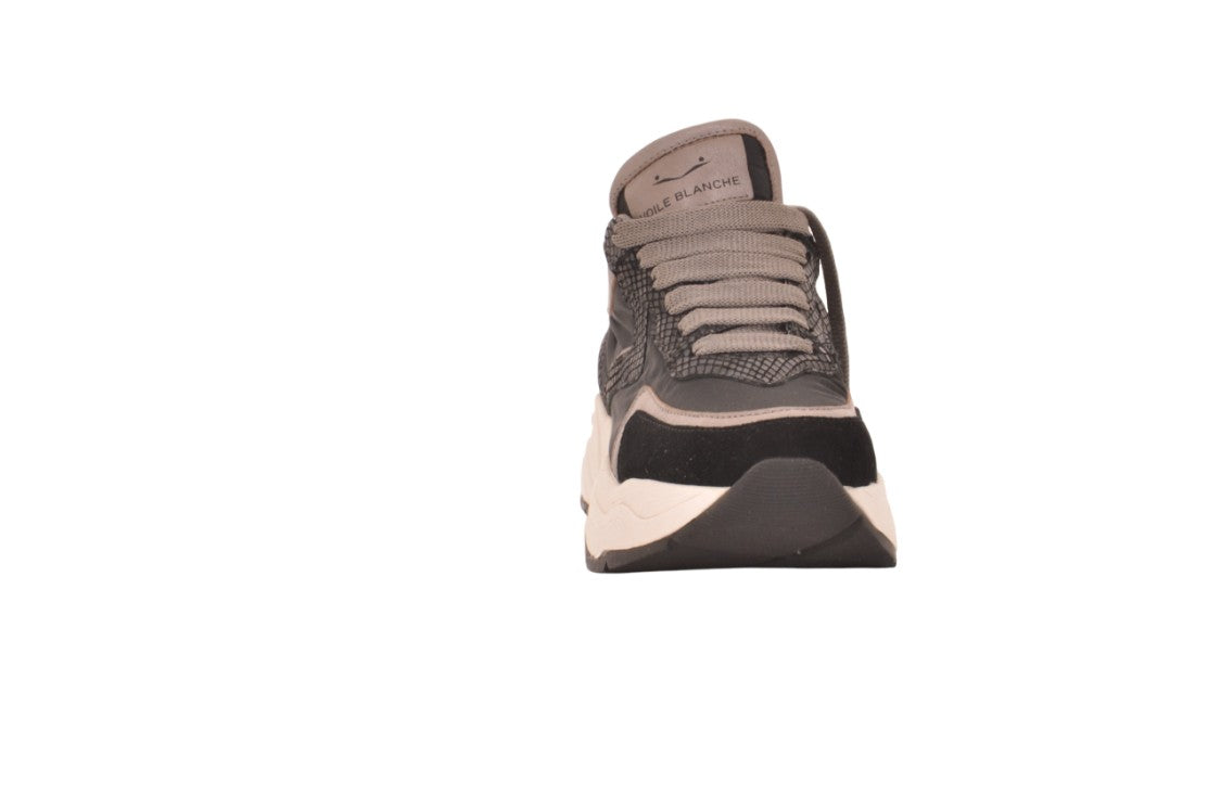 Voile Blanche Two-Tone Suede And Technical Nylon Sneakers