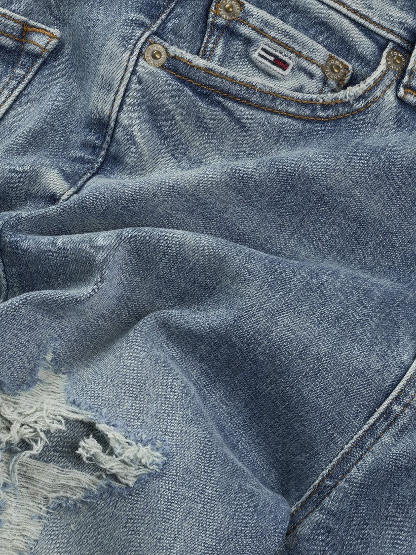 Tommy Jeans Mid-Rise Skinny Jeans With Distressed Details