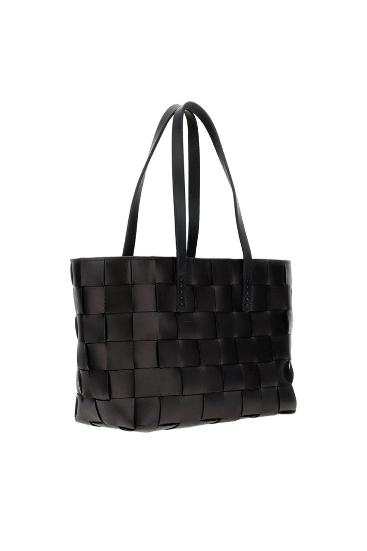 Dragon Diffusion Structured Woven Leather Tote Bag With Integrated Straps