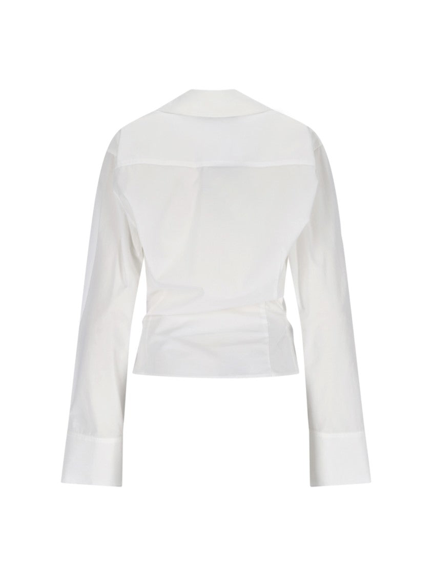 The Attico Asymmetric Shirt – White