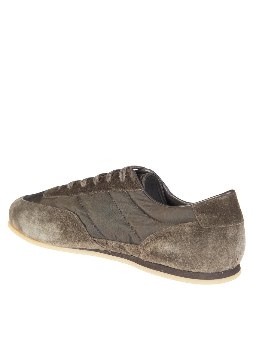 Common Projects Minimal Runner Nylon Suede Panels Sneakers