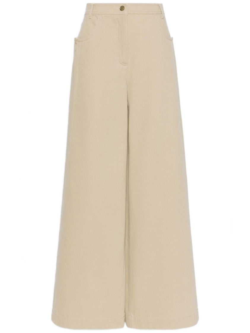 Max Mara Mxmalamaro Wide-Leg Structured Fabric Pants