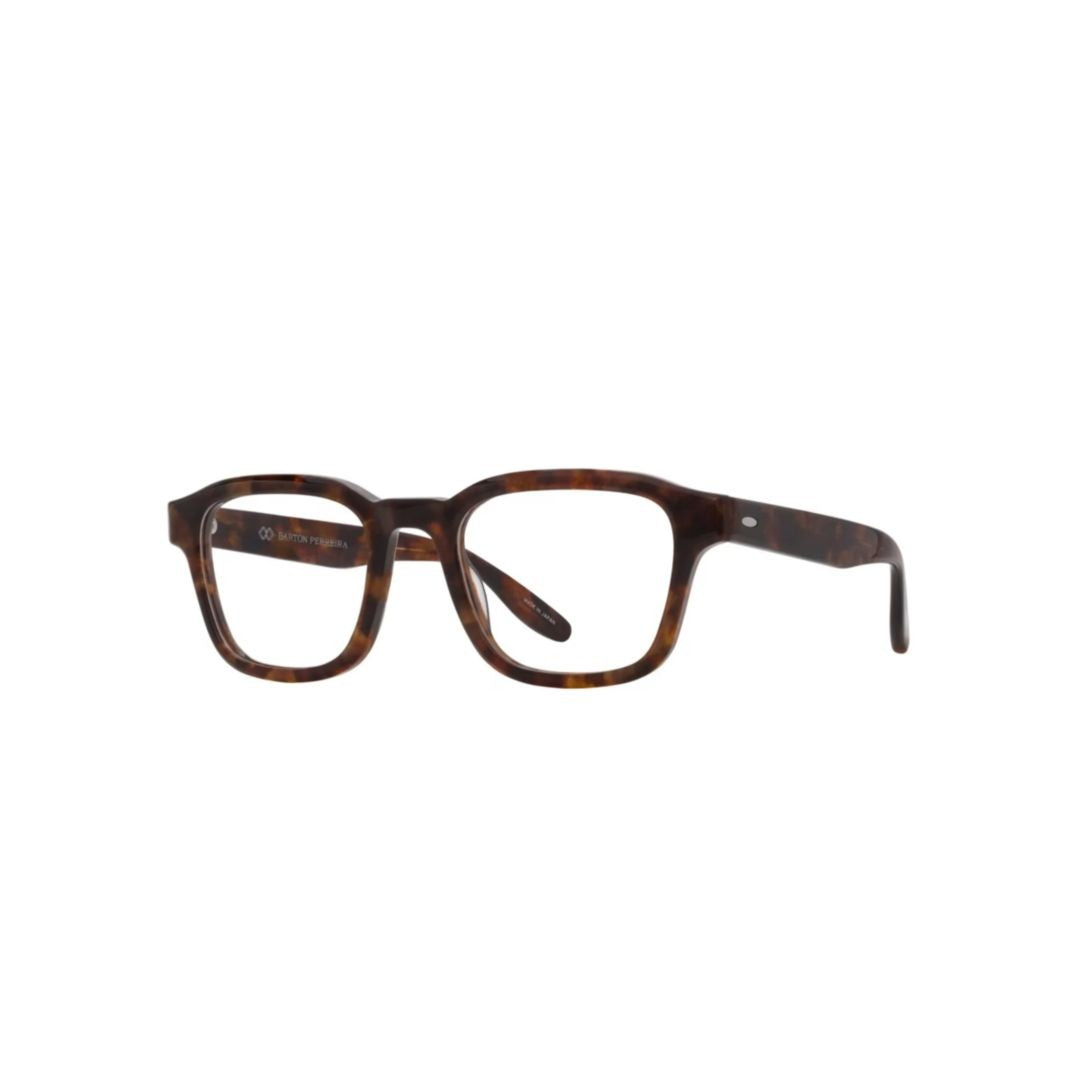 Barton Perreira Winton F Tortoiseshell Patterned Rectangular Eyeglasses With Silver Accents