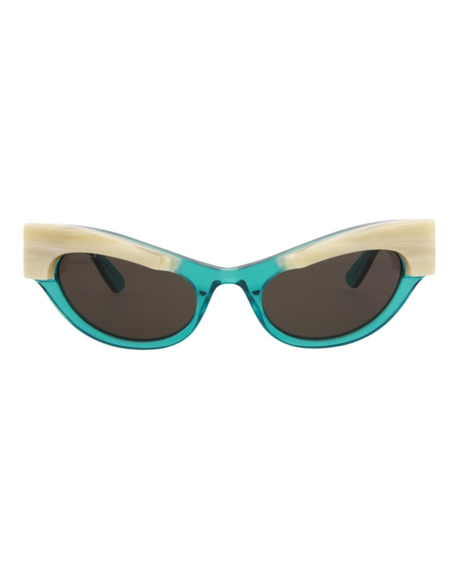 Gucci Cat Eye-Frame Acetate Sunglasses With Turquoise
