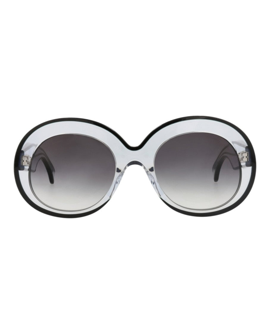 Alaïa Round-Frame Acetate Sunglasses With Two-Tone Design