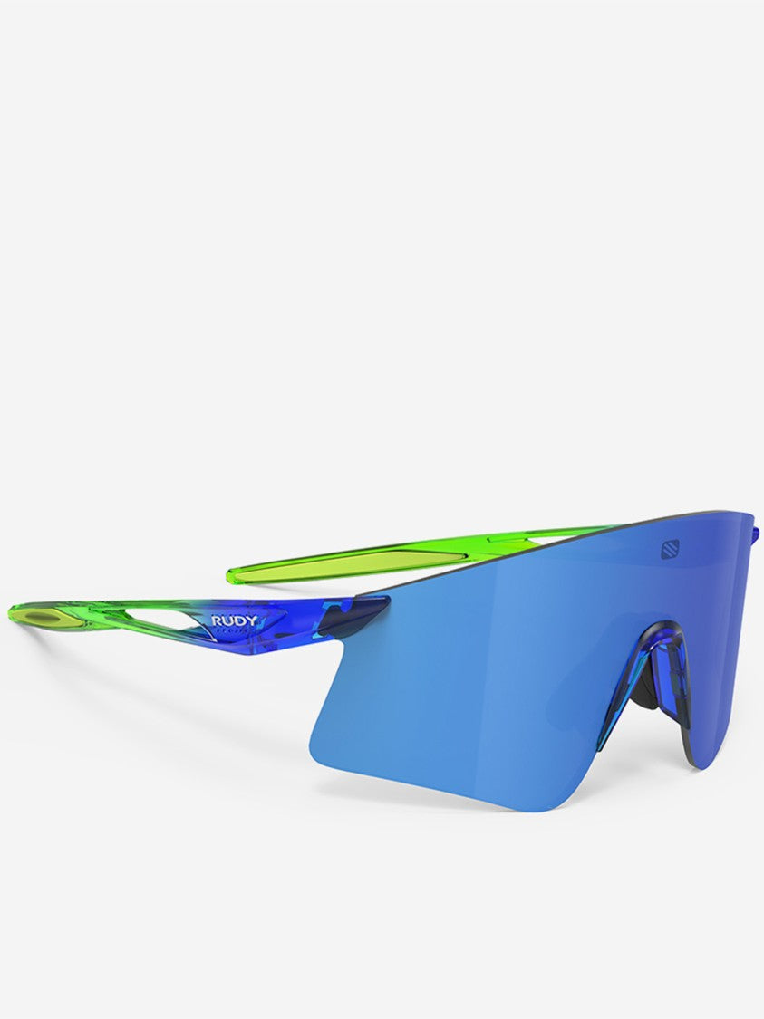 Rudy Project Wraparound Blue-Tinted Sunglasses With Gradient Arms