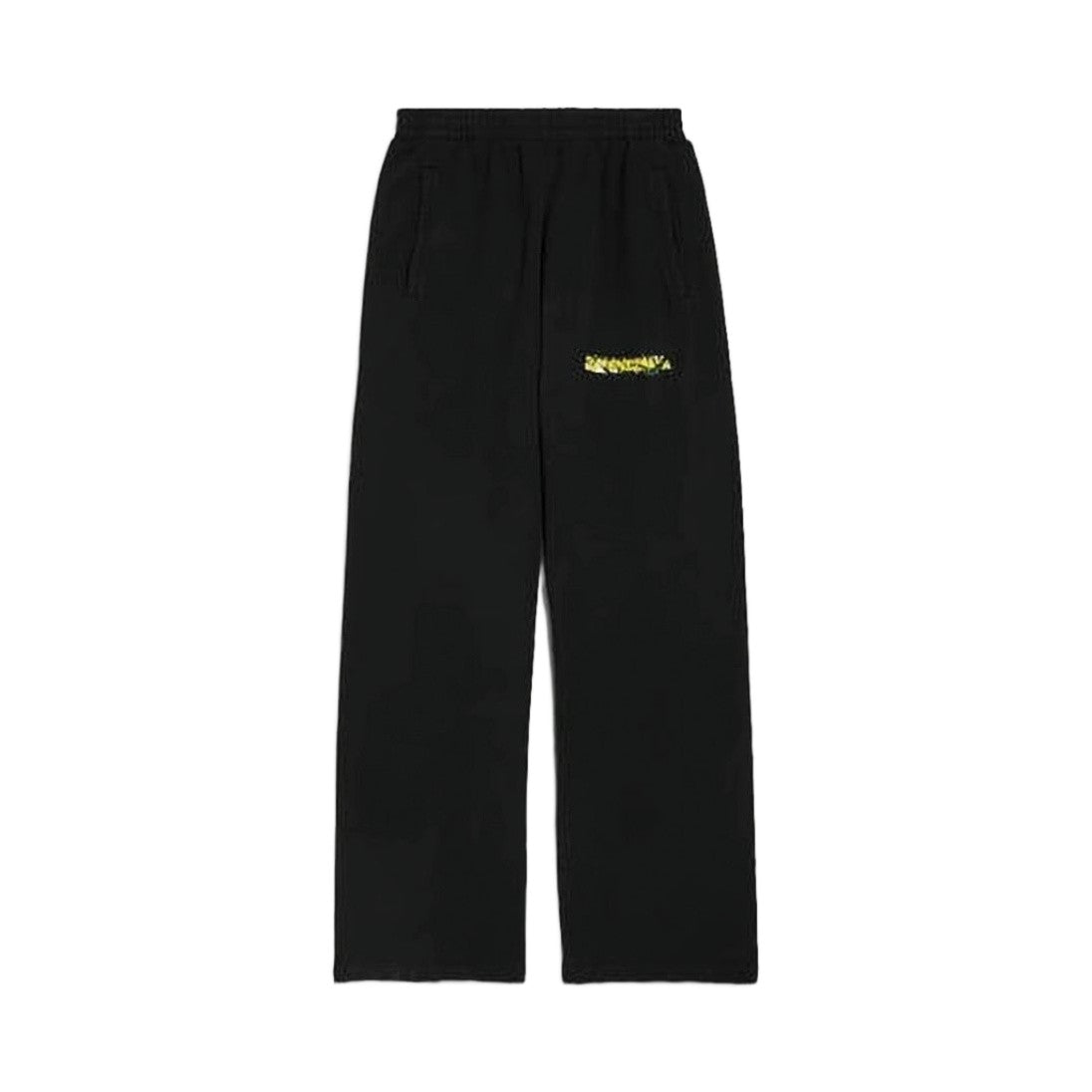 Balenciaga Relaxed Wide-Leg Sweatpants With Subtle Logo Print
