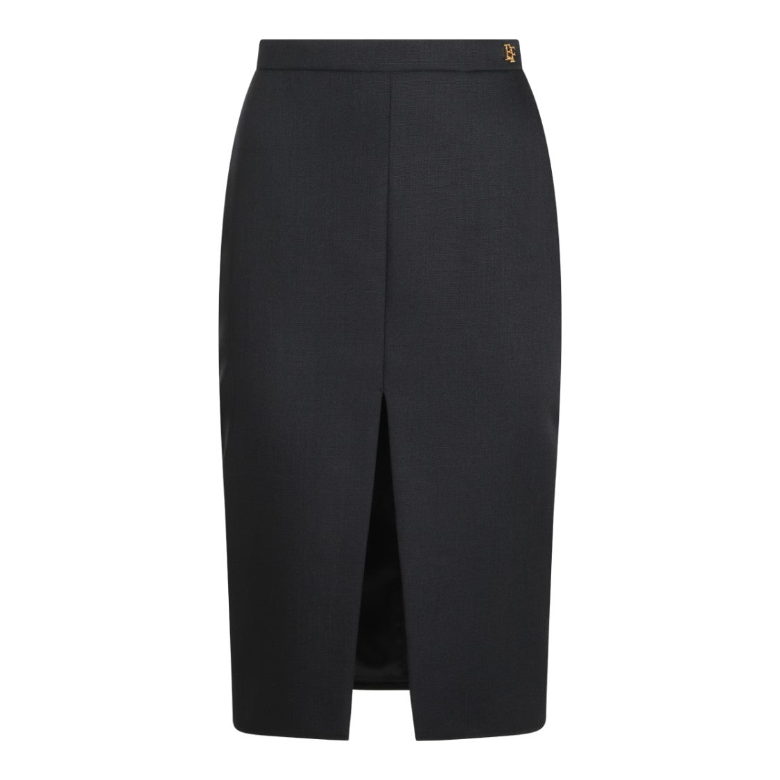 Elisabetta Franchi Tailored High-Waist Slit Midi Skirt