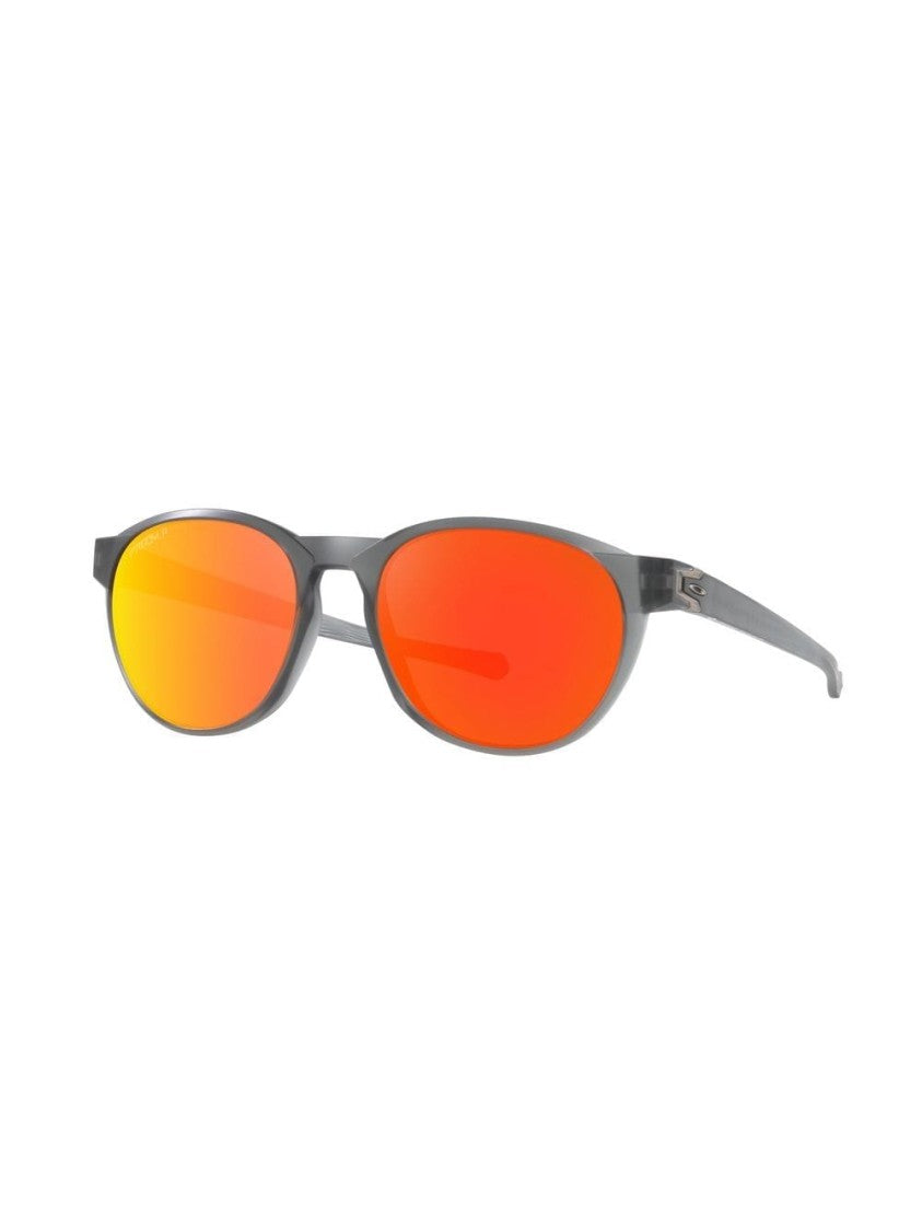 Oakley Round Matte Orange Sunglasses With Gunmetal Grey Accents