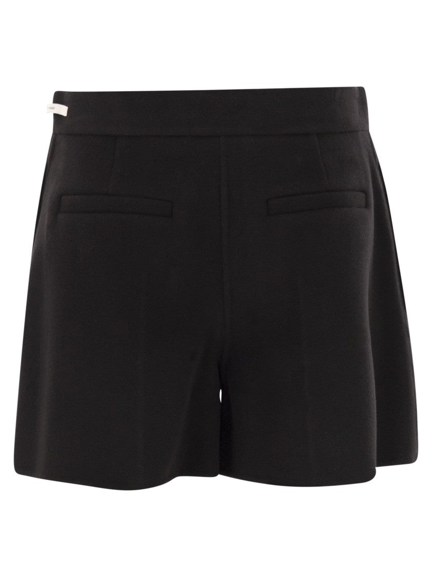 Sportmax Double Pleated Tailored Shorts In Luxurious Wool