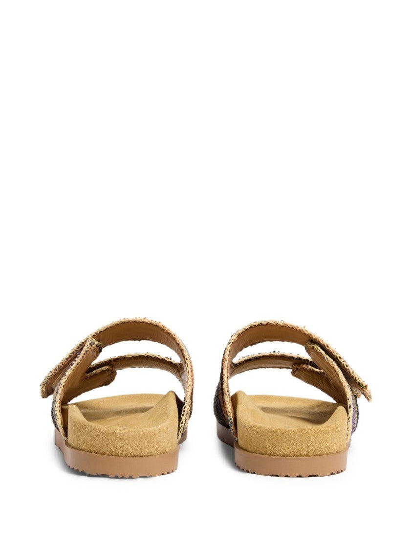 Dsquared2 Multicolored Woven Slide Sandals