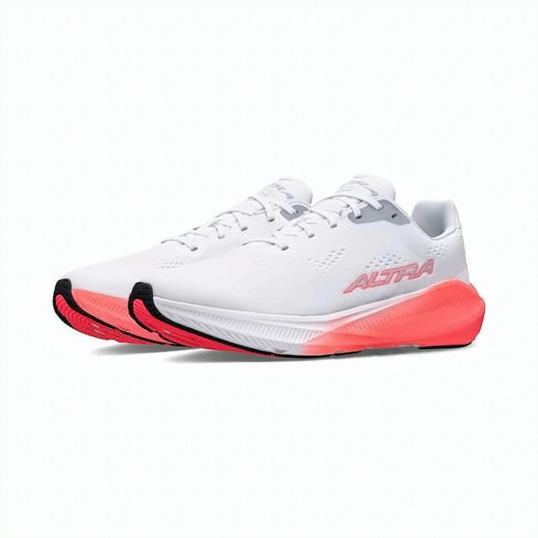 Altra Sleek White Sneakers With Coral Gradient Sole