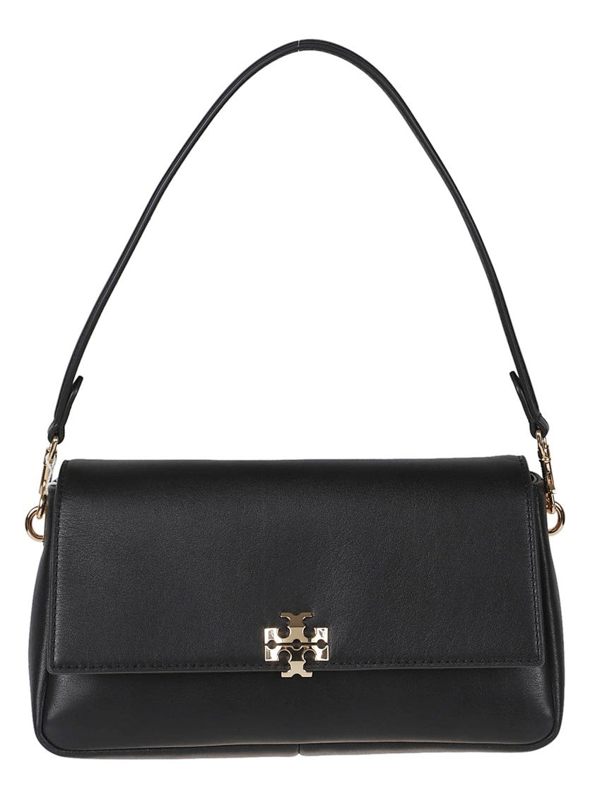Tory Burch Black Leather Charlie Shoulder Bag