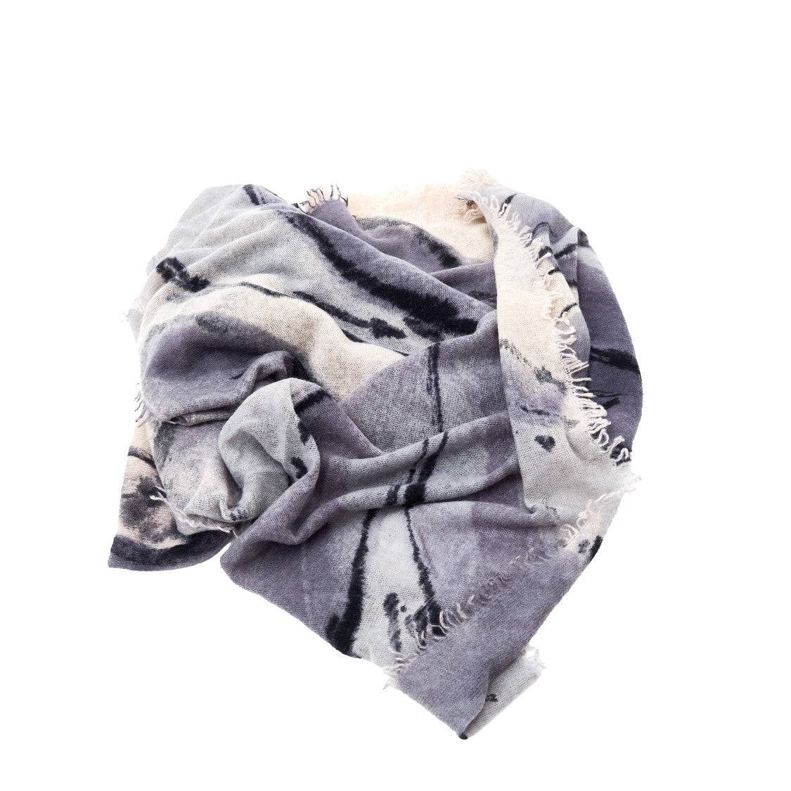 Faliero Sarti Betulla Fringed Floral Cashmere Scarf