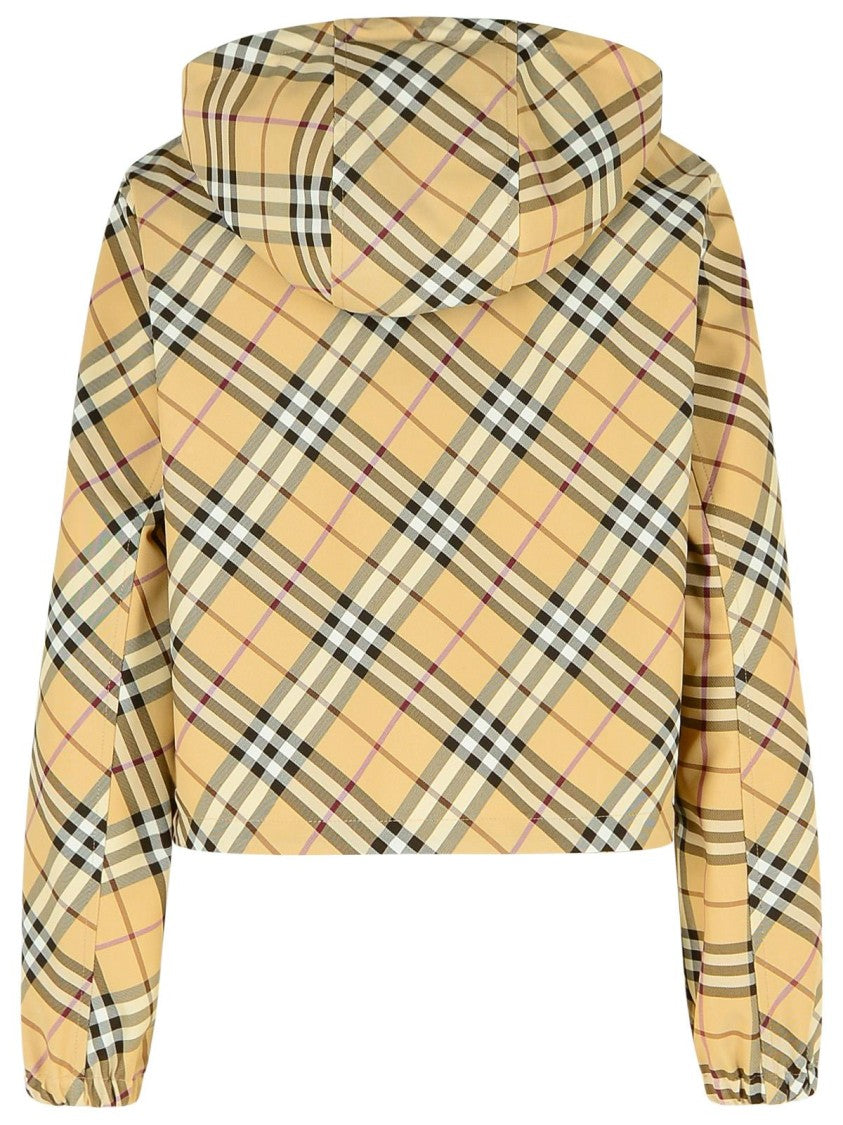 Burberry 'Check' Beige Polyamide Down Jacket