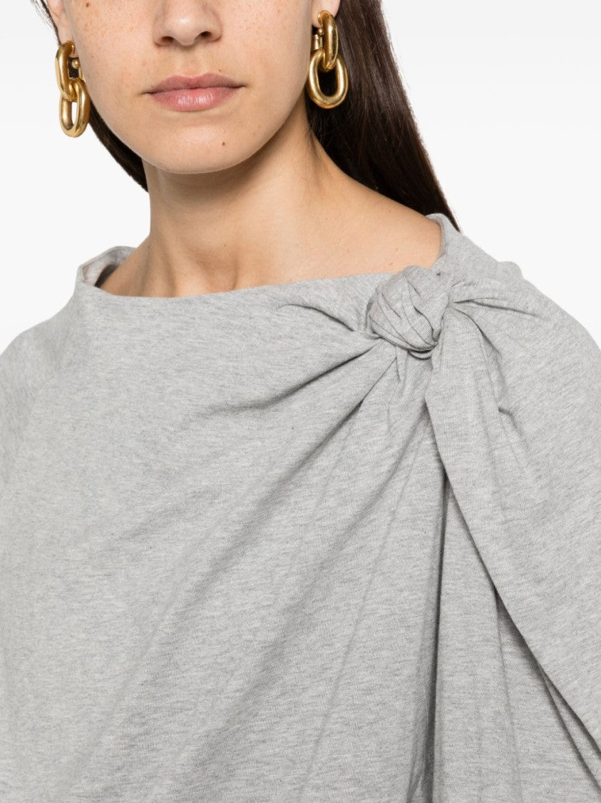 Dries Van Noten Draped Knot Detail Long-Sleeve T-Shirt