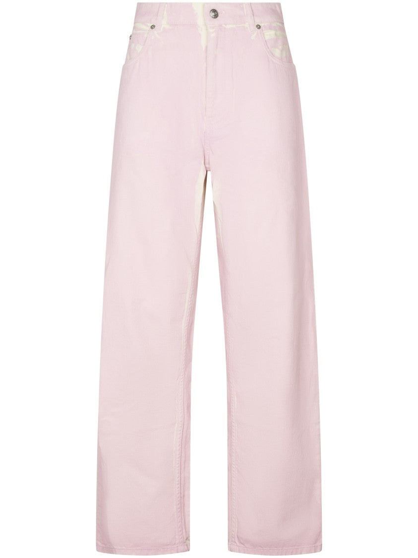 Marni Wide-Leg Leather Trousers With Classic Five-Pocket Styling