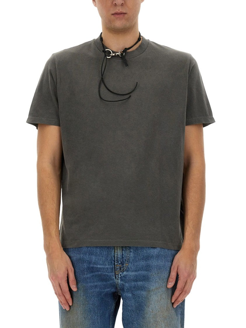 Our Legacy Washed Muted Grey Cotton T-Shirt