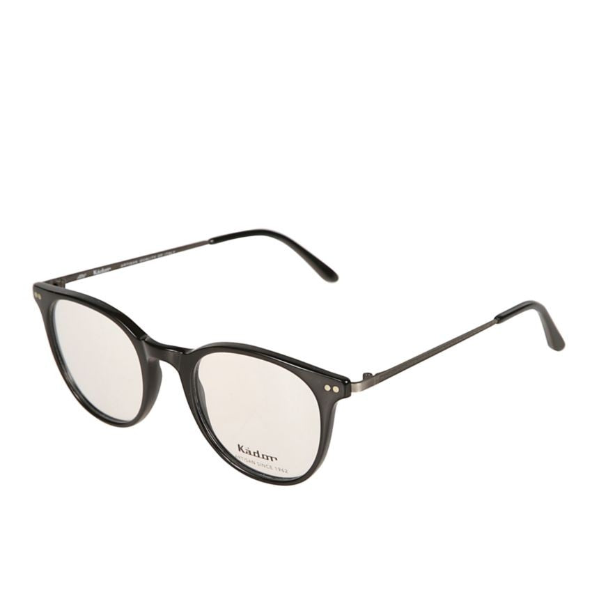 Kador Harry Classic Round Frame Eyeglasses With Textured Metal Temples