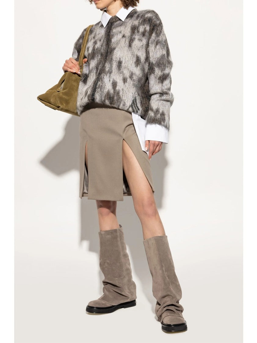 The Attico Slouchy Suede Boots With Sole