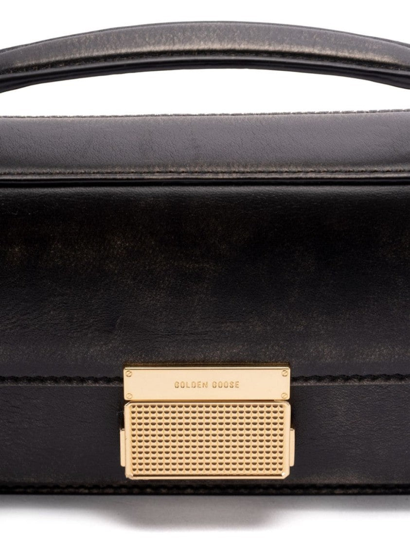 Golden Goose Structured Black Leather Handbag