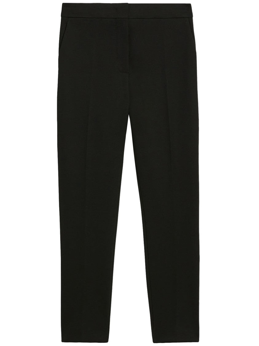 Max Mara Black Pegno Cropped Slim Viscose Pants