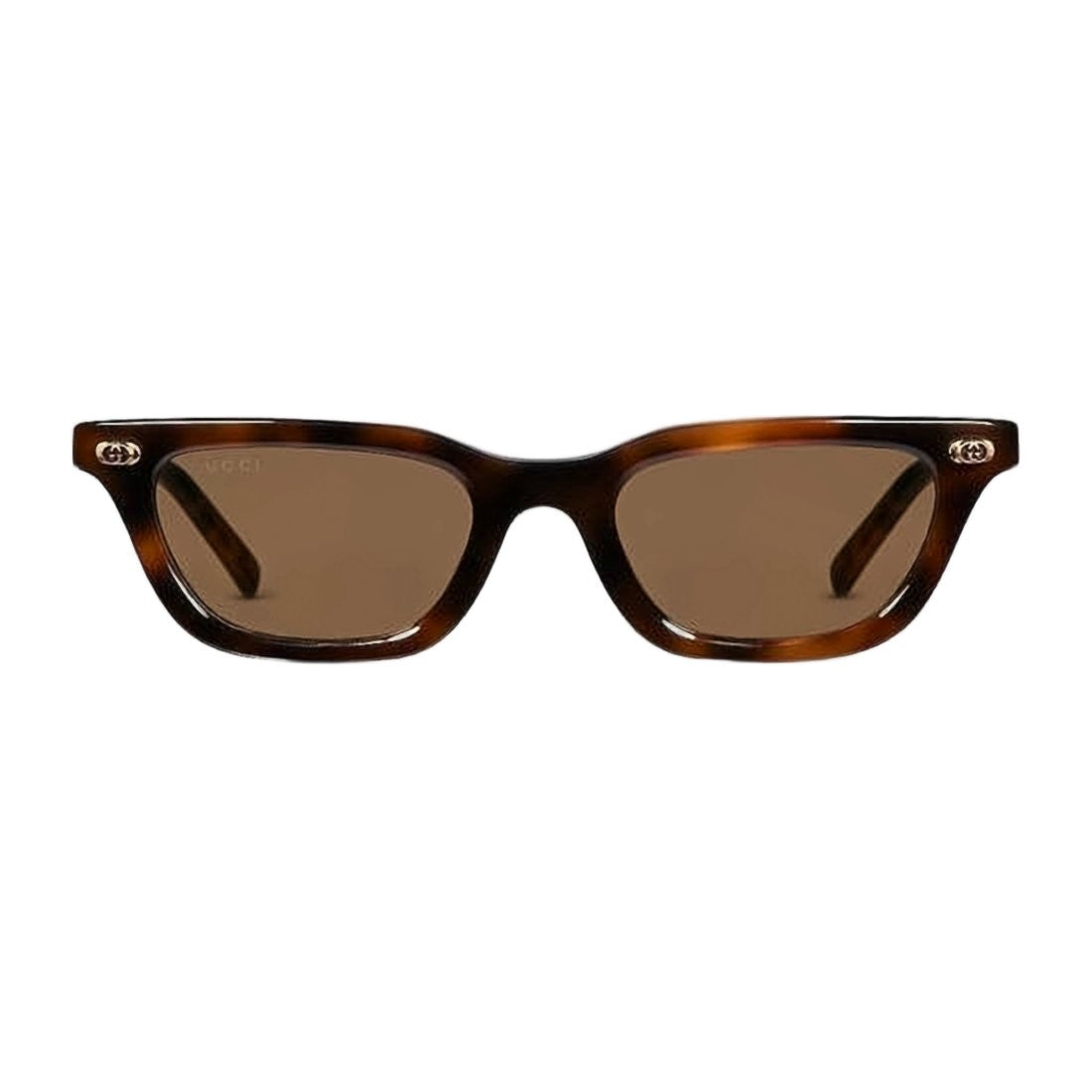Gucci Rectangular Tortoiseshell Acetate Sunglasses With Polished Finish