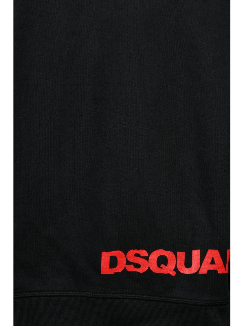Dsquared2 Black Cotton Logo Sweatshirt