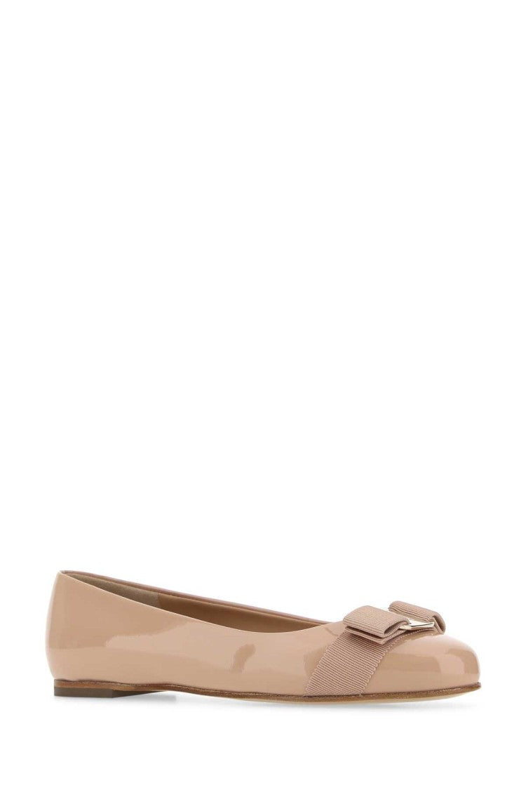Salvatore Ferragamo Skin Pink Leather Varina Ballerinas