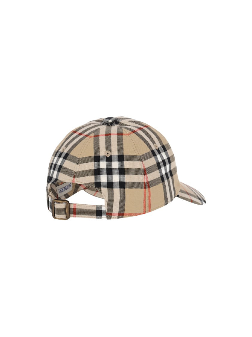 Burberry Beige Check Baseball Cap