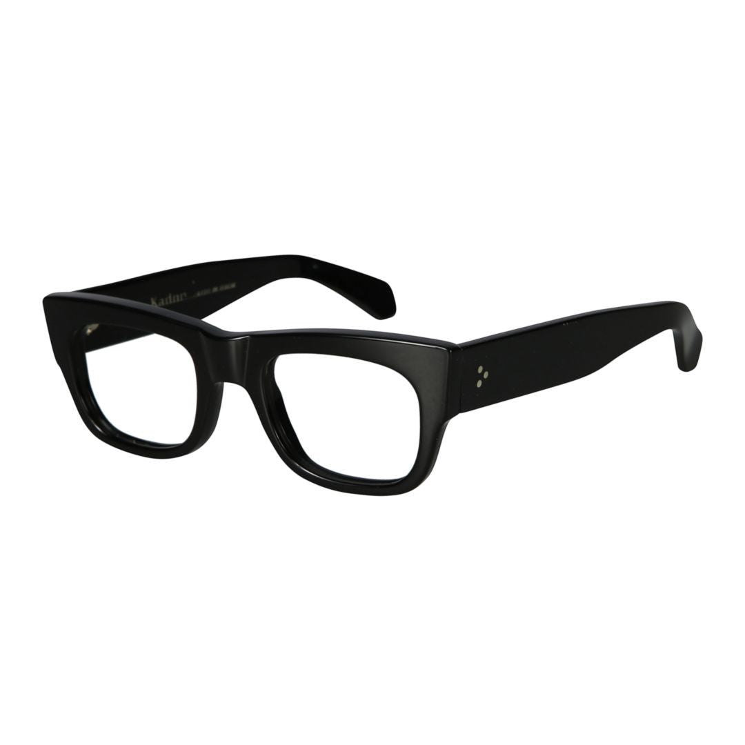 Kador Timeless Bold Rectangular Sunglasses With Glossy Black Finish