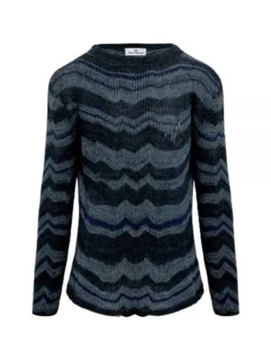Vivienne Westwood Wavy Zigzag Pattern Knit Sweater