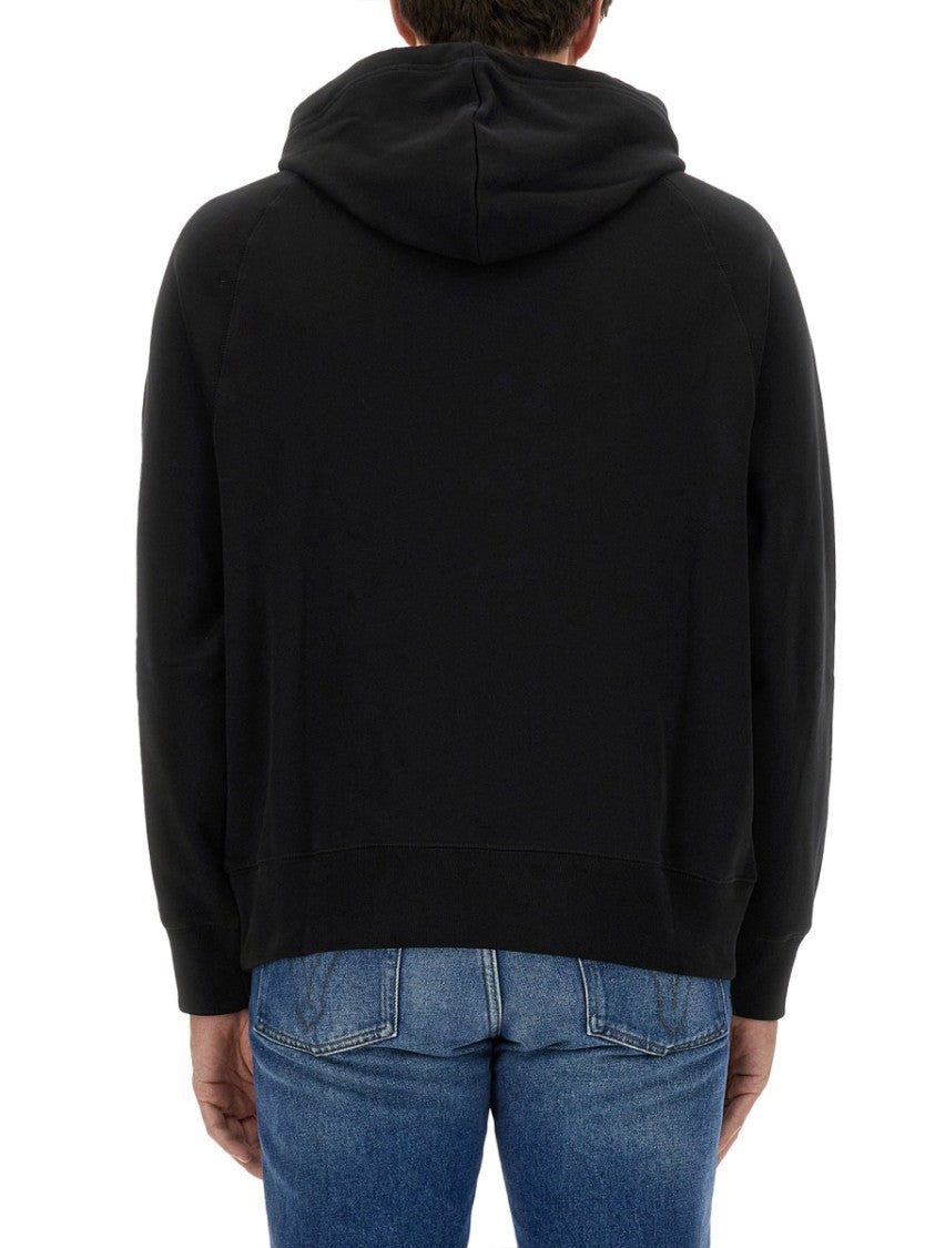 Ps Paul Smith Black Organic Cotton Sweatshirt With Logo