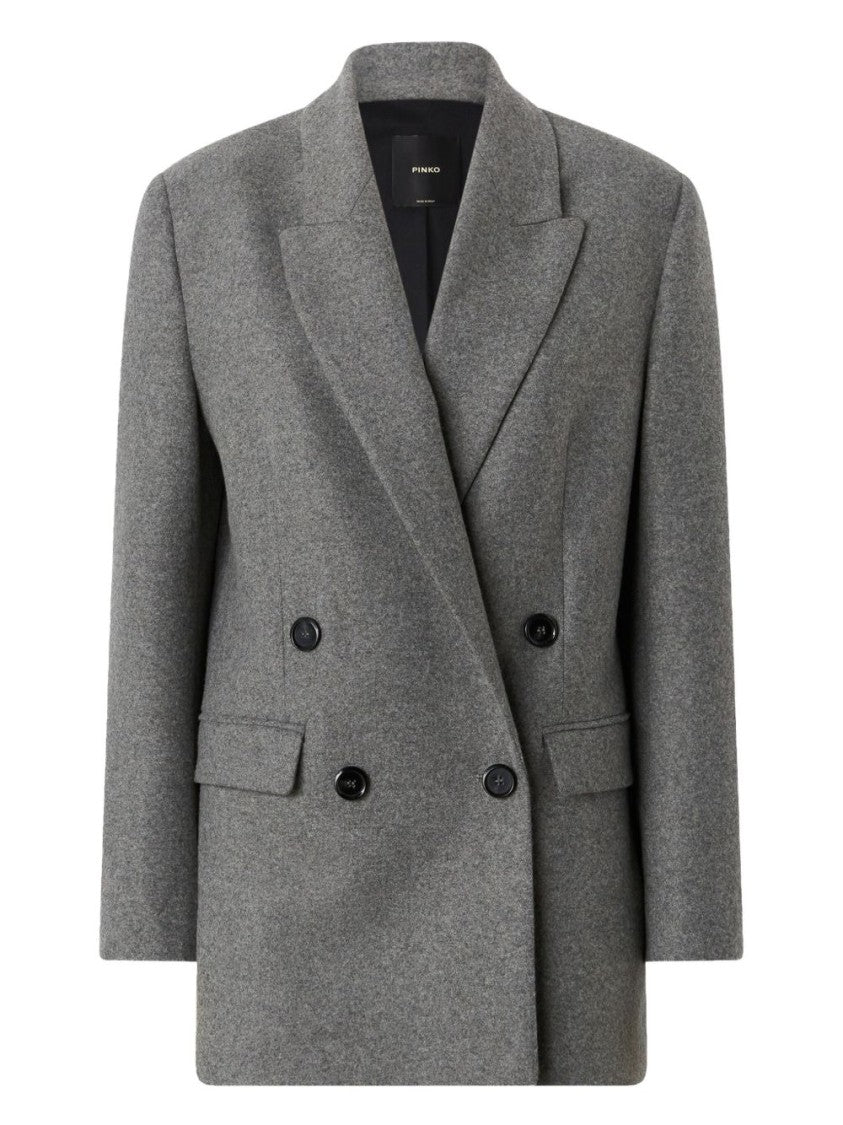 Pinko Double-Breasted Blazer With Wide Lapels
