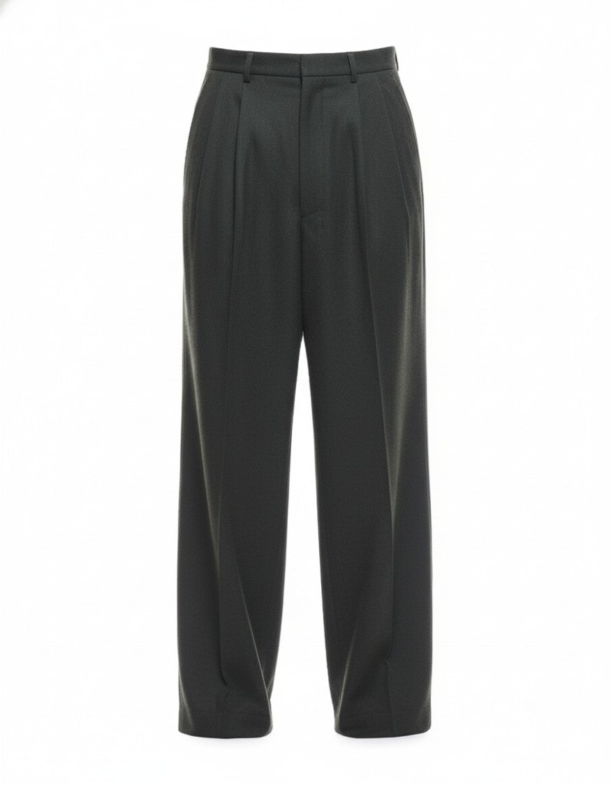 Cellar Door Rowan Green Viscose Blend Trousers