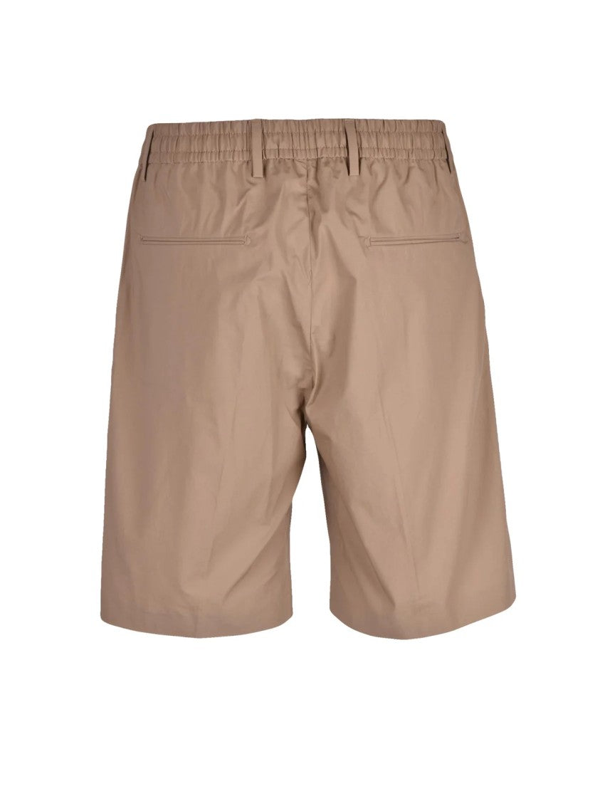 Daniele Alessandrini Beige Cotton Elastane Men Bermuda Shorts