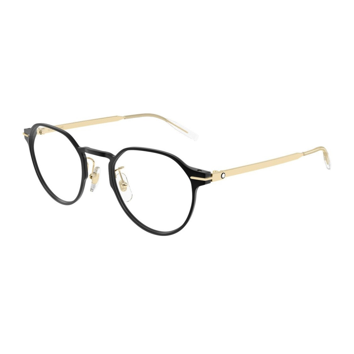 Montblanc Black Snowcap Metal Phantos Sunglasses