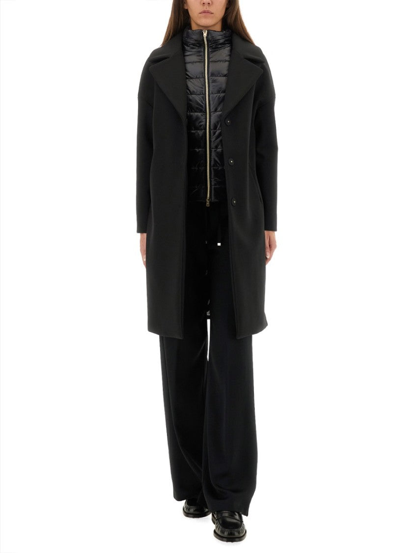 Herno Black Wool Coat